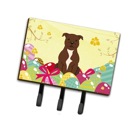Jensendistributionservices Easter Eggs Staffordshire Bull Terrier Chocolate Leash or Key Holder MI1711923